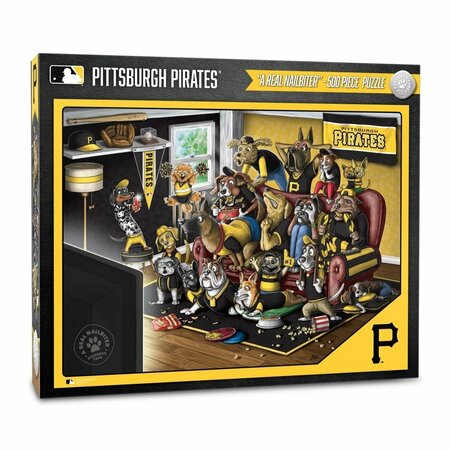 YOUTHEFAN 18 x 24 in. MLB Pittsburgh Pirates Purebred Fans Puzzle, Multi Color - A Real Nailbiter - 500 Piece 2502434